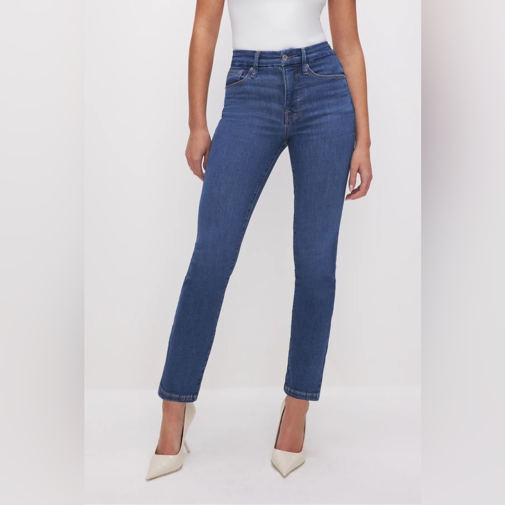 Good American Straight Leg Blue Jeans Size 0/25